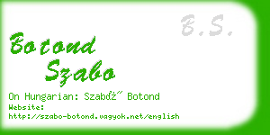 botond szabo business card